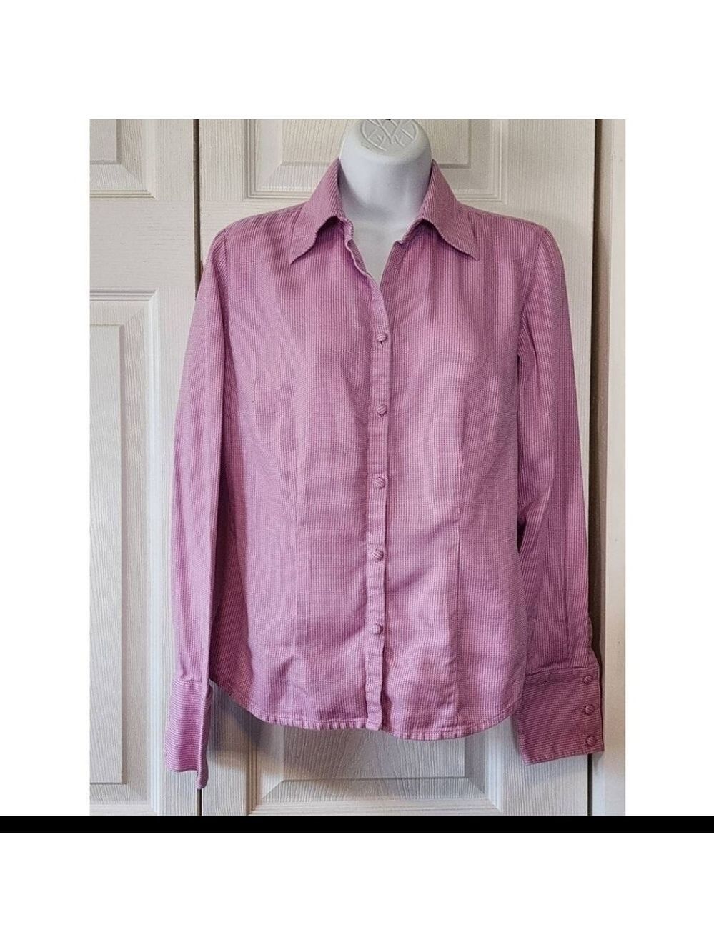 LOFT Pink Stripe Blouse - Picture 2 of 2